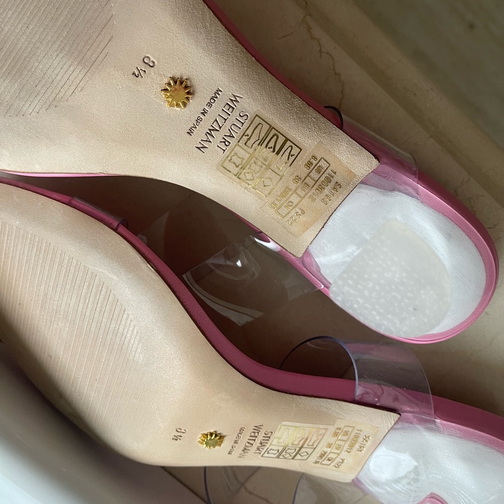 Stuart Weitzman Clear Slide Sandal. - image 3